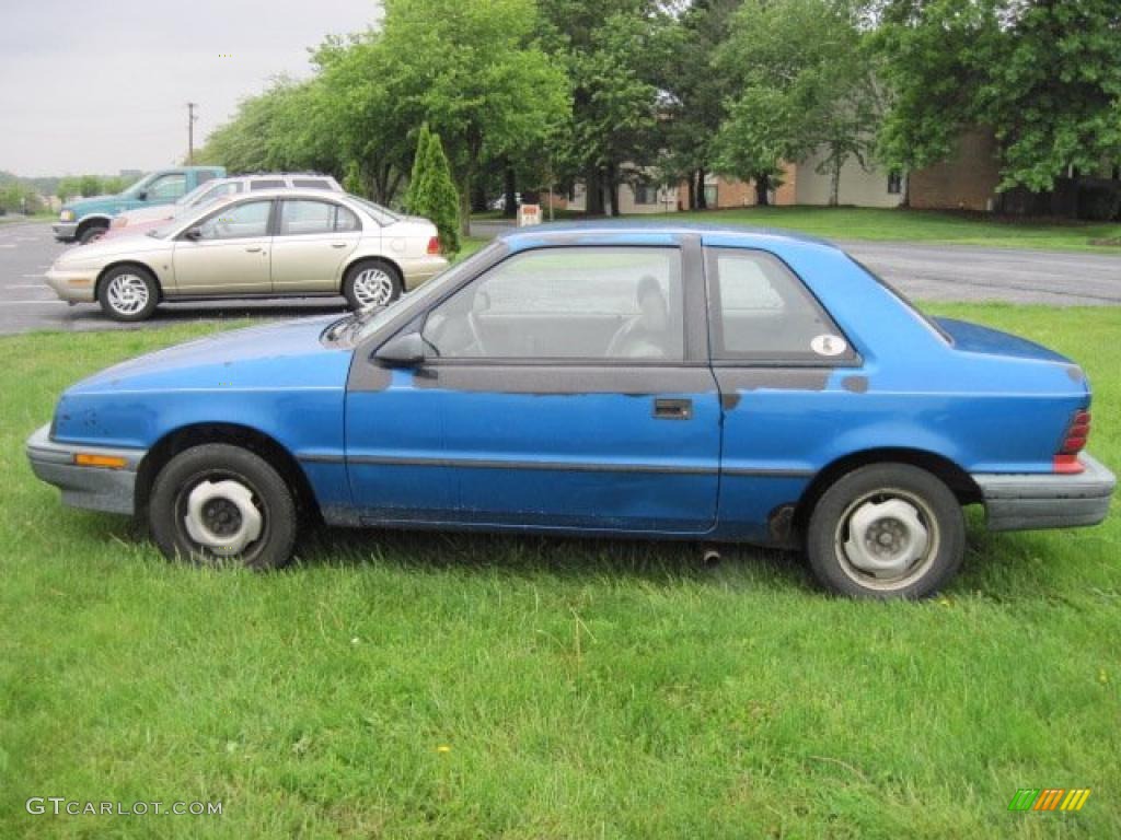 Banzai Blue Metallic 1992 Plymouth Sundance America Exterior Photo #49453630