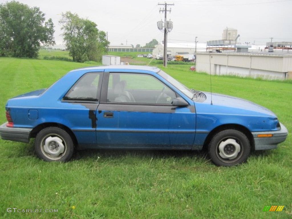 Banzai Blue Metallic 1992 Plymouth Sundance America Exterior Photo #49453702