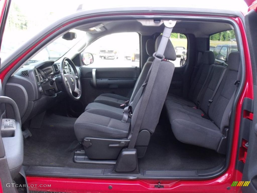 Ebony Interior 2008 Chevrolet Silverado 1500 LT Extended Cab Photo #49454419