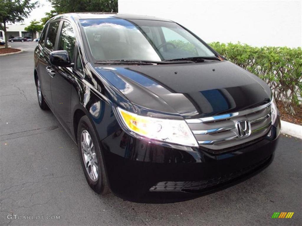 Crystal Black Pearl 2011 Honda Odyssey EX-L Exterior Photo #49455475