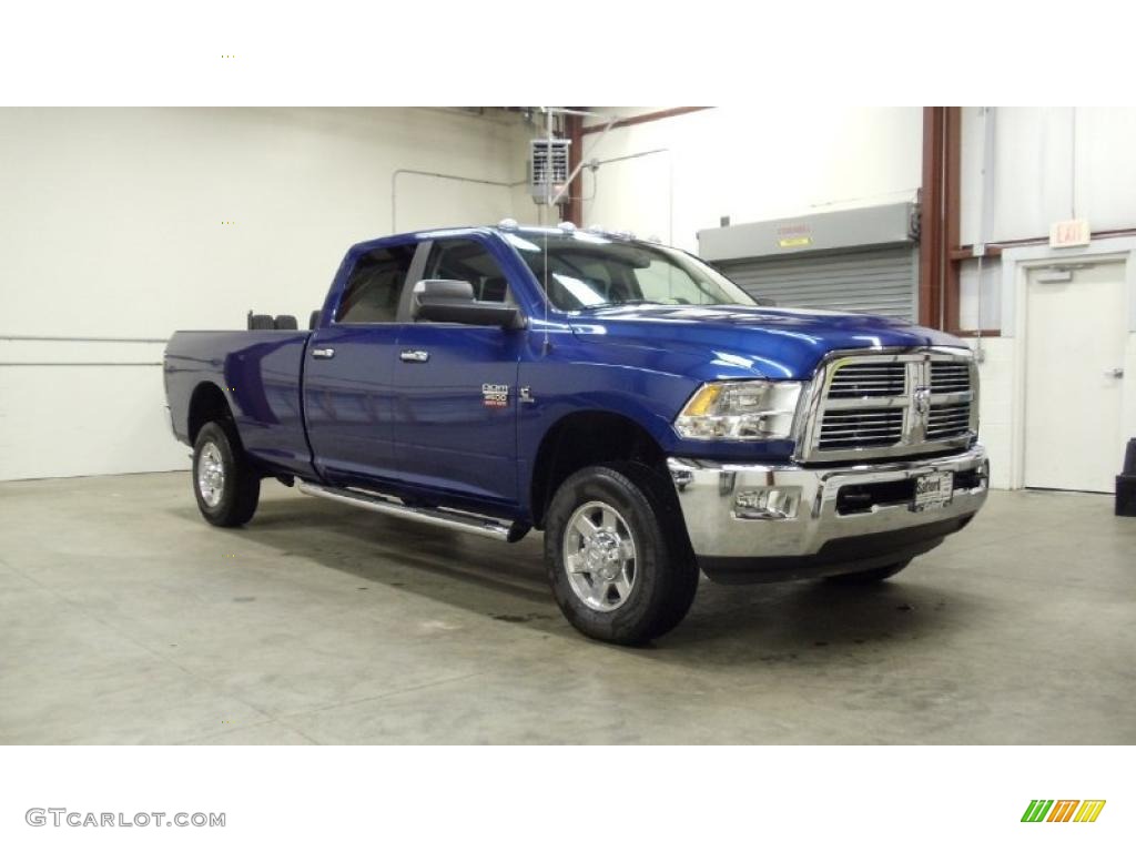 2011 Ram 3500 HD Big Horn Crew Cab 4x4 - Deep Water Blue Pearl / Dark Slate Gray/Medium Graystone photo #3