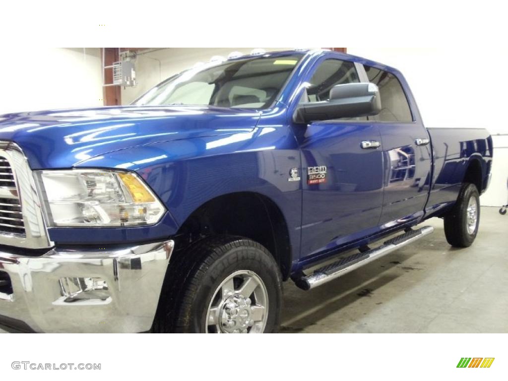 2011 Ram 3500 HD Big Horn Crew Cab 4x4 - Deep Water Blue Pearl / Dark Slate Gray/Medium Graystone photo #8