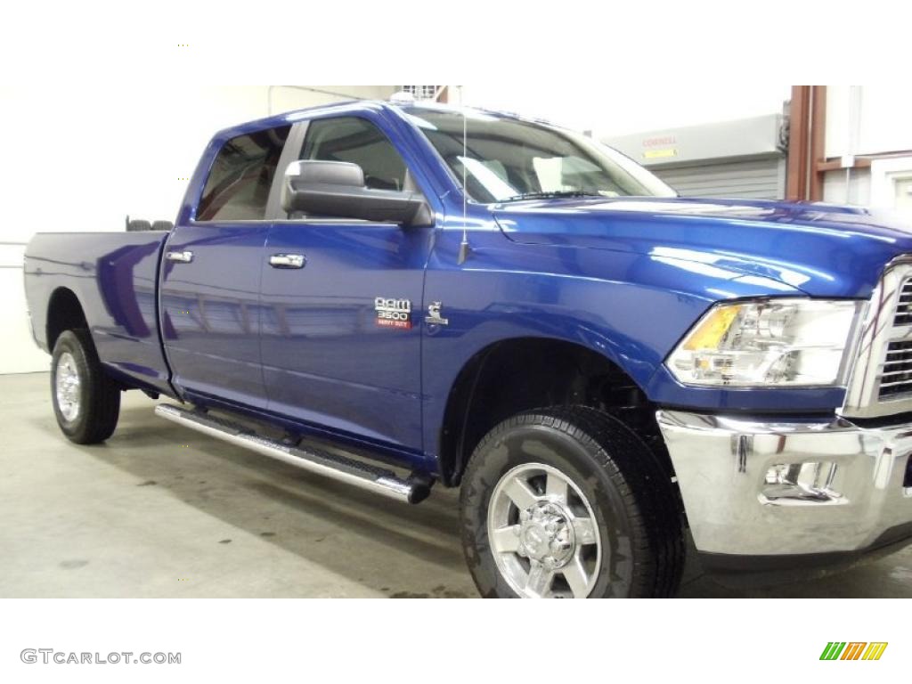 2011 Ram 3500 HD Big Horn Crew Cab 4x4 - Deep Water Blue Pearl / Dark Slate Gray/Medium Graystone photo #9