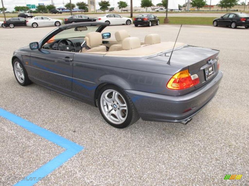 2001 3 Series 330i Convertible - Steel Grey Metallic / Beige photo #6