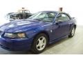2004 Sonic Blue Metallic Ford Mustang V6 Convertible  photo #9
