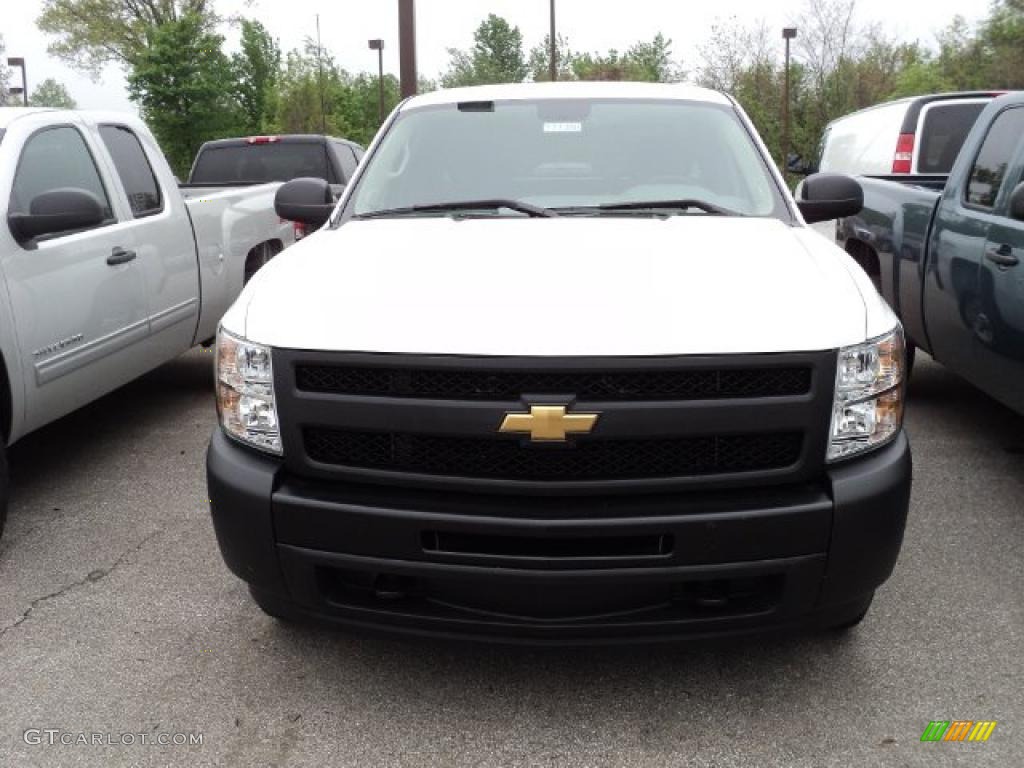 2011 Silverado 1500 Extended Cab 4x4 - Summit White / Dark Titanium photo #2