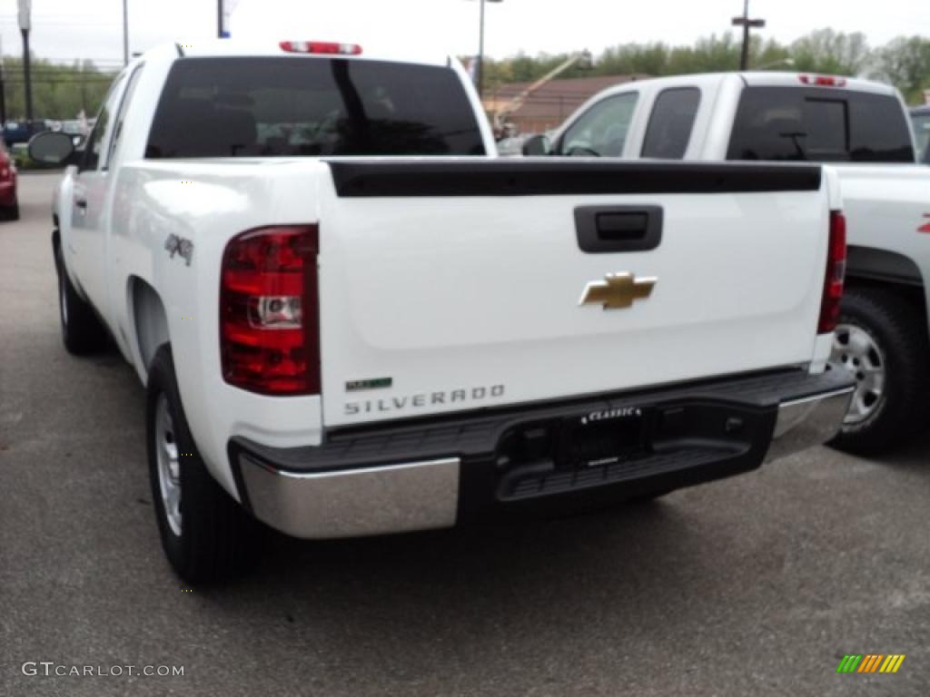 2011 Silverado 1500 Extended Cab 4x4 - Summit White / Dark Titanium photo #4