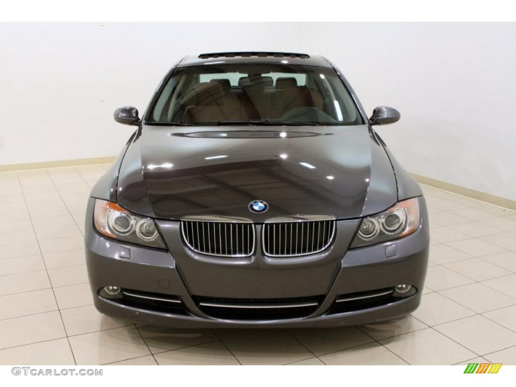 2008 3 Series 335xi Sedan - Sparkling Graphite Metallic / Terra Dakota Leather photo #2