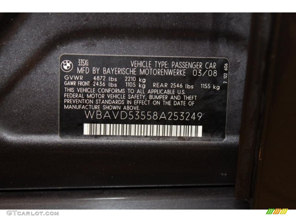 2008 3 Series 335xi Sedan - Sparkling Graphite Metallic / Terra Dakota Leather photo #19