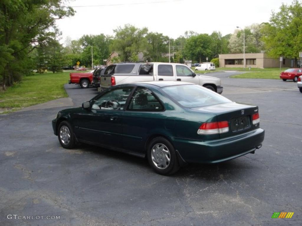 1999 Civic EX Coupe - Clover Green Pearl / Gray photo #6