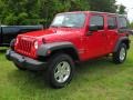 2011 Flame Red Jeep Wrangler Unlimited Sport 4x4  photo #5