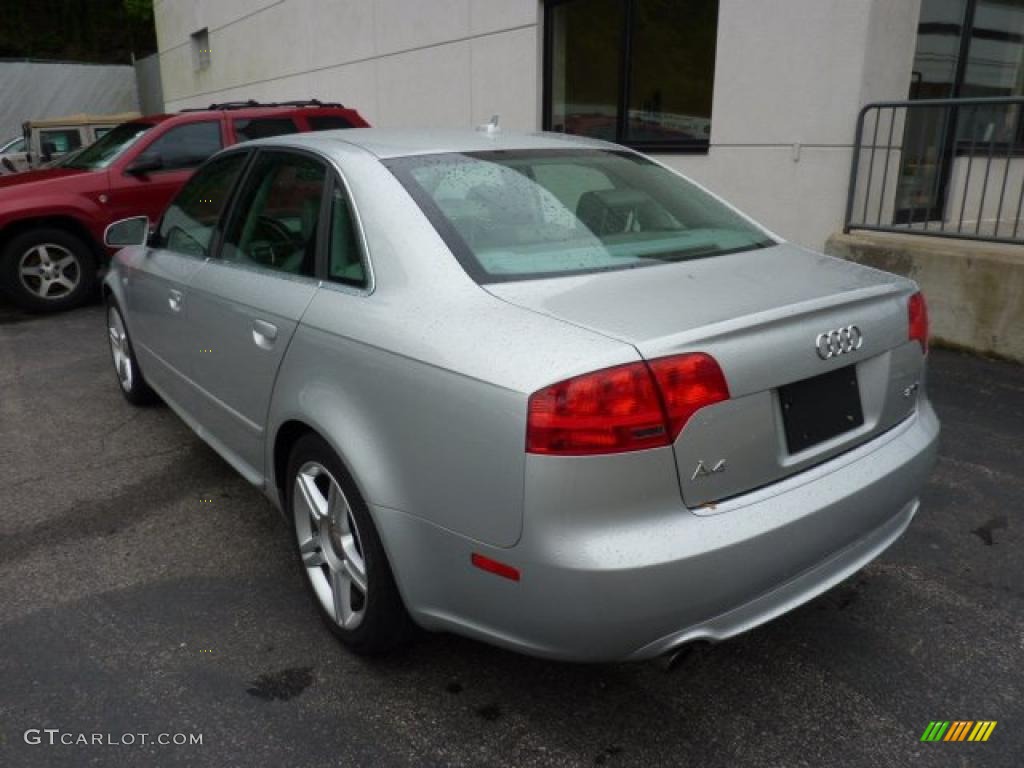 2008 A4 2.0T S-Line Sedan - Light Silver Metallic / Light Gray photo #2