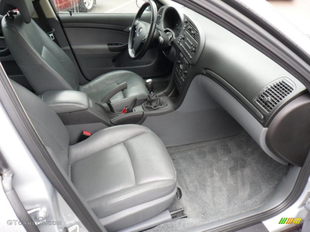 Charcoal Grey Interior 2003 Saab 9-3 Linear Sport Sedan Photo #49465660