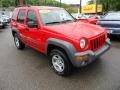 2004 Flame Red Jeep Liberty Sport 4x4  photo #7