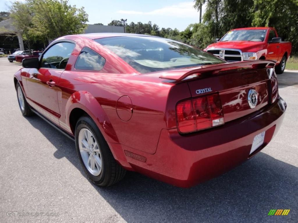 2006 Mustang V6 Premium Coupe - Redfire Metallic / Light Parchment photo #3