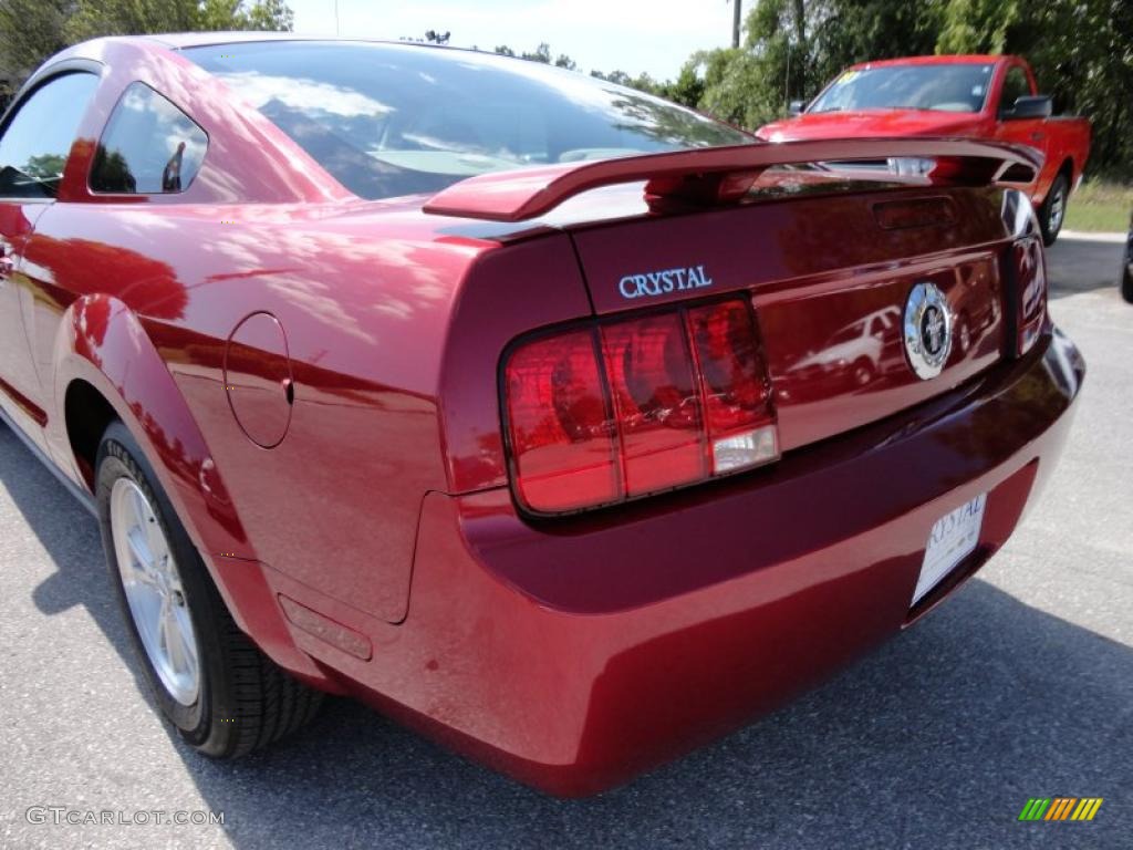 2006 Mustang V6 Premium Coupe - Redfire Metallic / Light Parchment photo #8