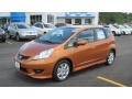 Orange Revolution Metallic 2011 Honda Fit Sport Exterior