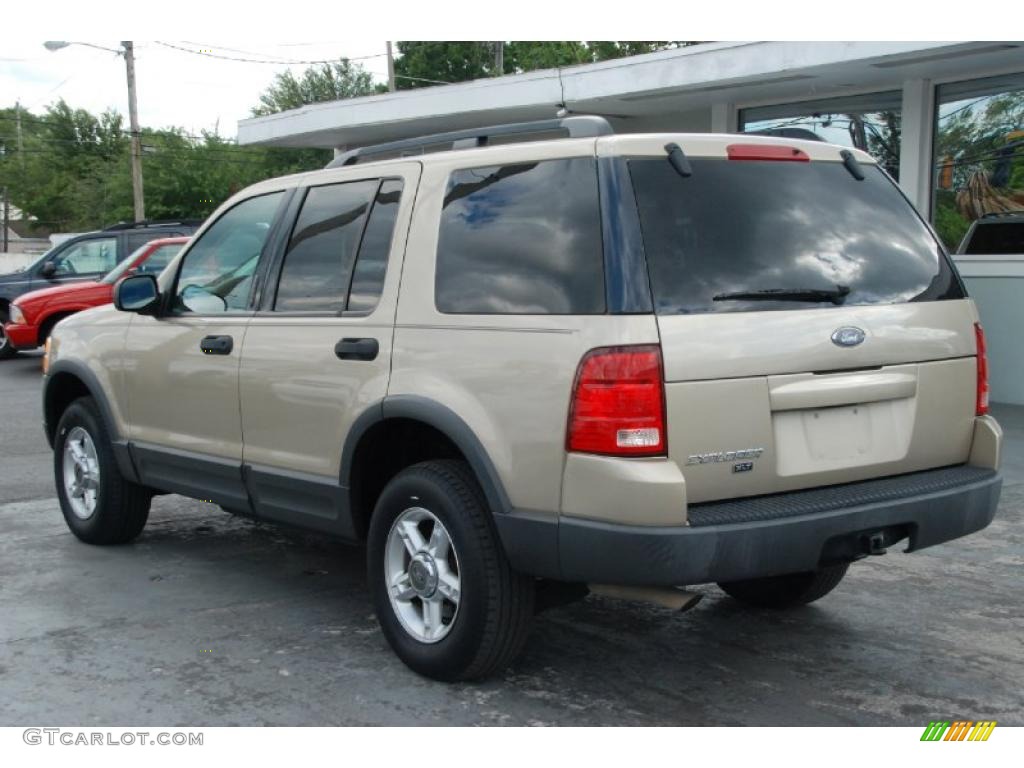 2003 Explorer XLT - Harvest Gold Metallic / Medium Parchment Beige photo #9