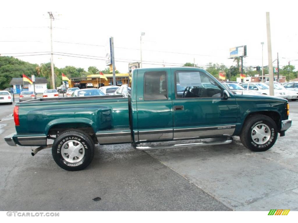 1998 Sierra 1500 SLE Extended Cab - Laguna Green Metallic / Neutral photo #3