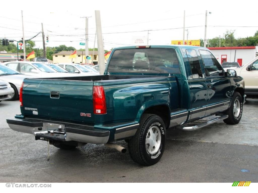 1998 Sierra 1500 SLE Extended Cab - Laguna Green Metallic / Neutral photo #10