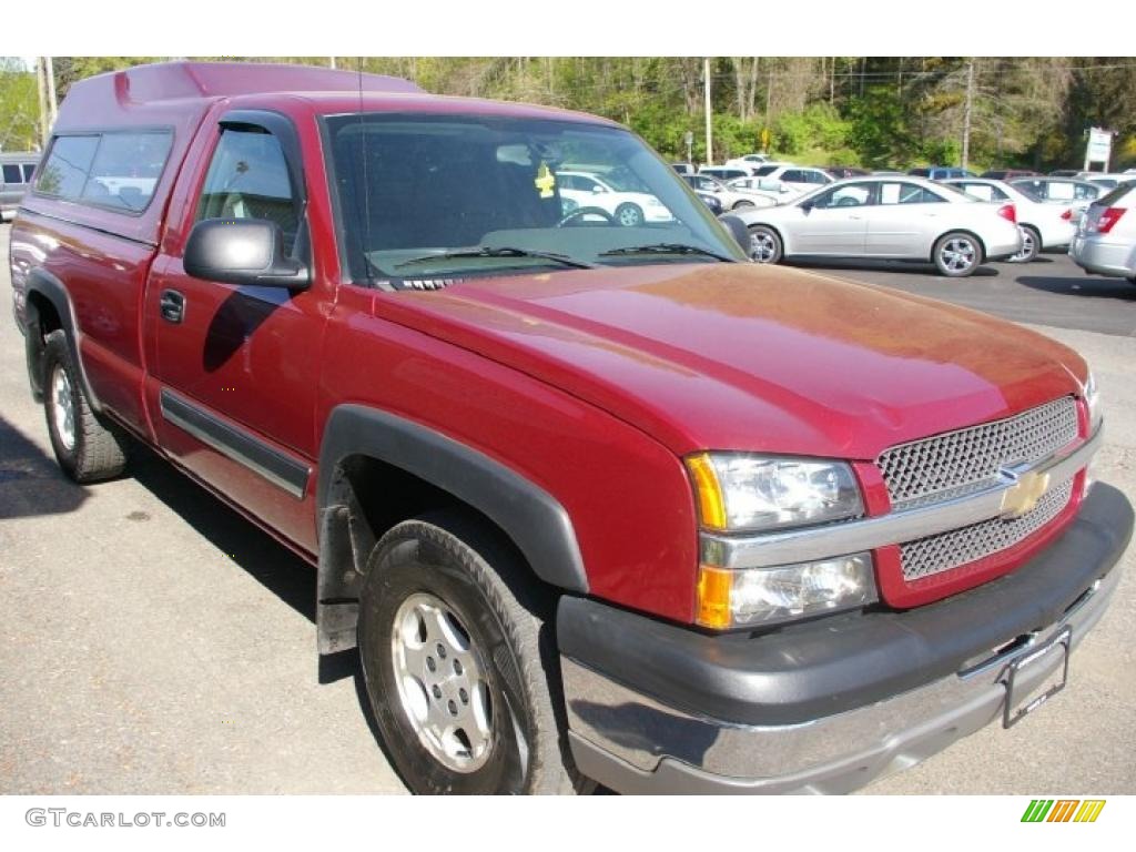 2004 Silverado 1500 Z71 Regular Cab 4x4 - Sport Red Metallic / Dark Charcoal photo #11