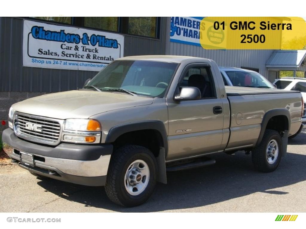 2001 Sierra 2500HD SL Regular Cab - Pewter Metallic / Graphite photo #1