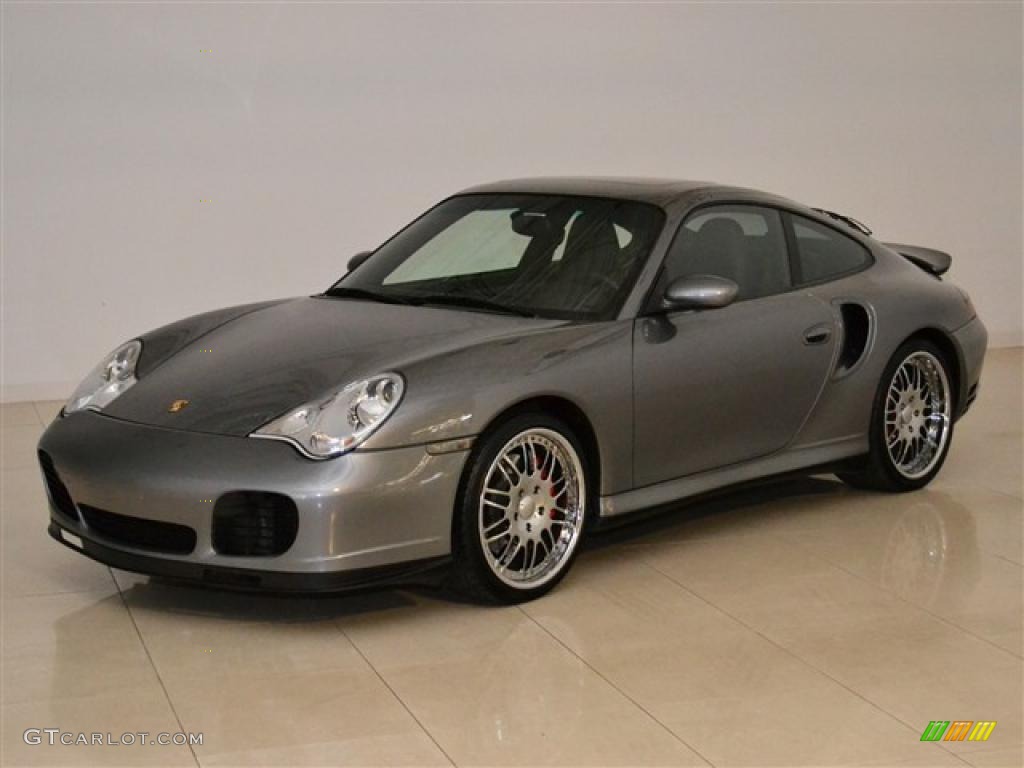 Seal Grey Metallic 2003 Porsche 911 Turbo Coupe Exterior Photo #49470204