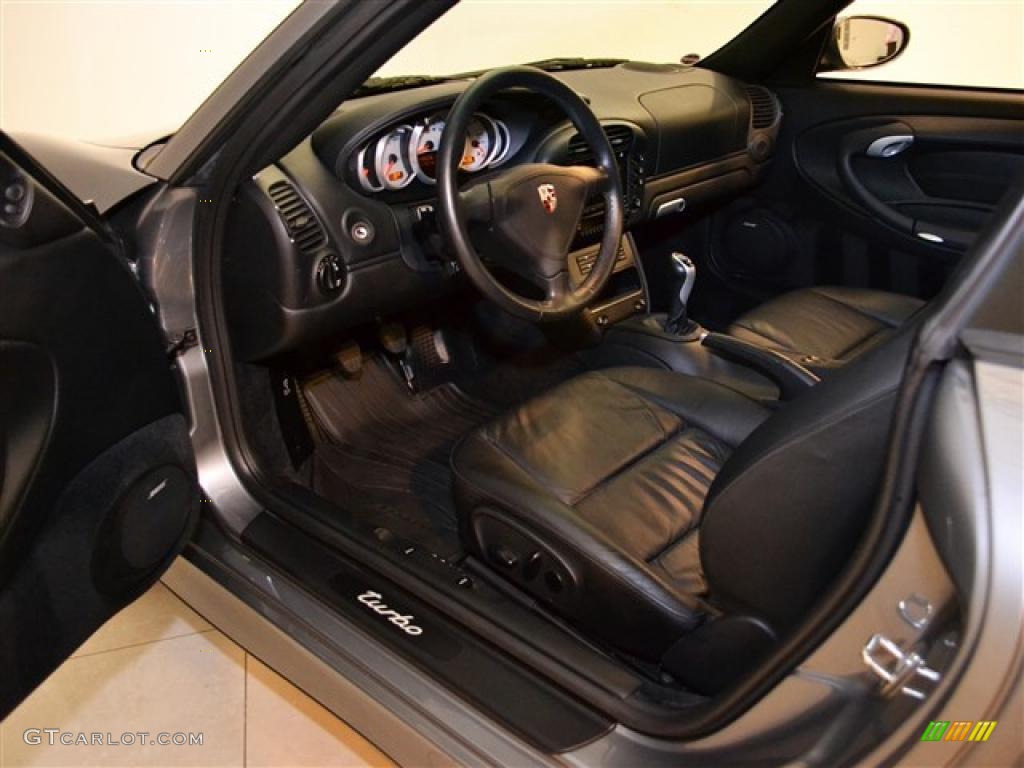 Black Interior 2003 Porsche 911 Turbo Coupe Photo #49470357