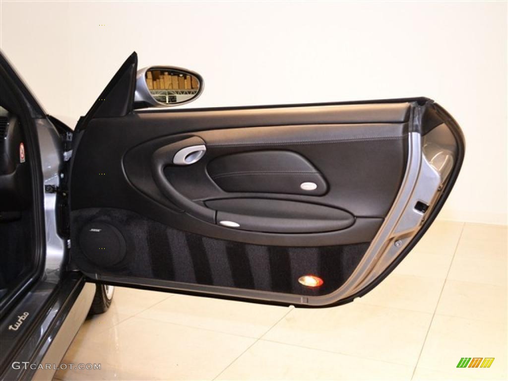 2003 Porsche 911 Turbo Coupe Black Door Panel Photo #49470486