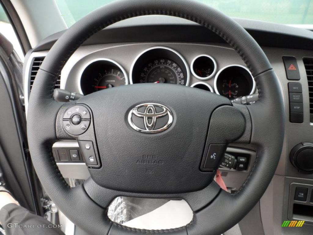 2011 Toyota Sequoia SR5 Graphite Gray Steering Wheel Photo #49474104