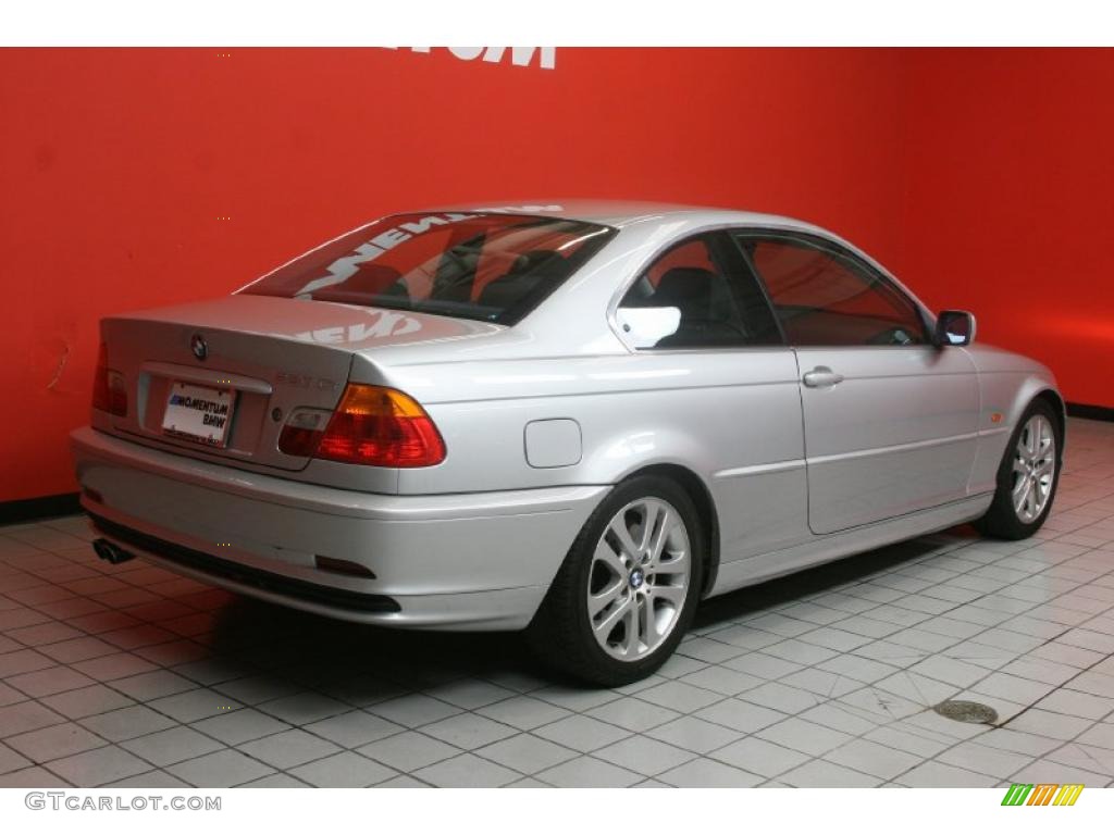 2002 3 Series 330i Coupe - Titanium Silver Metallic / Black photo #3