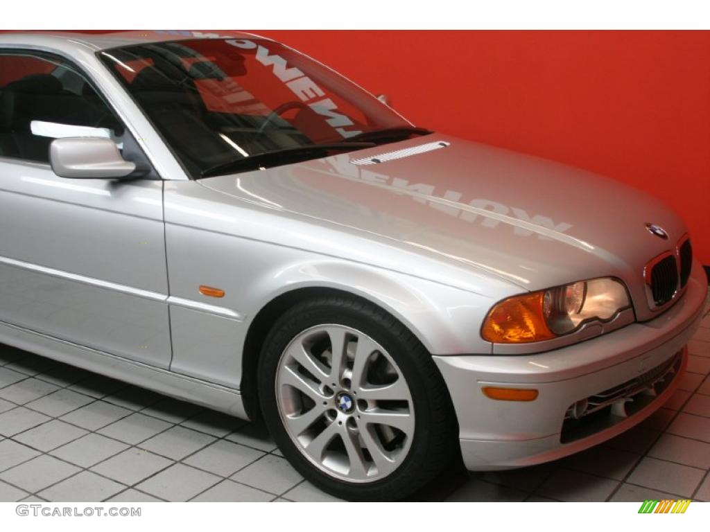 2002 3 Series 330i Coupe - Titanium Silver Metallic / Black photo #12