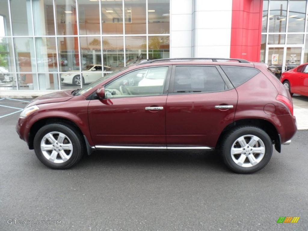 2007 Murano SL AWD - Merlot Pearl / Cafe Latte photo #2