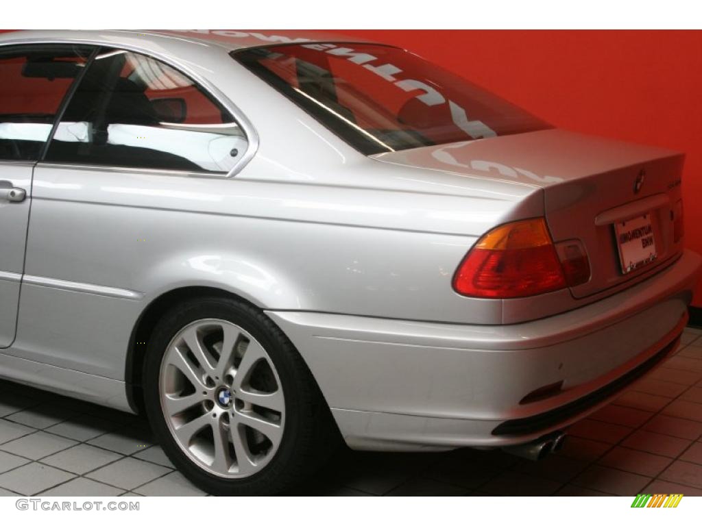 2002 3 Series 330i Coupe - Titanium Silver Metallic / Black photo #18
