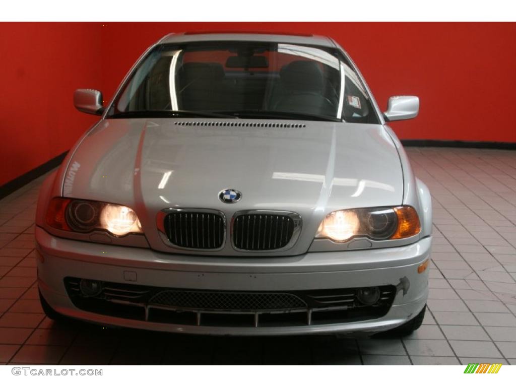 2002 3 Series 330i Coupe - Titanium Silver Metallic / Black photo #20