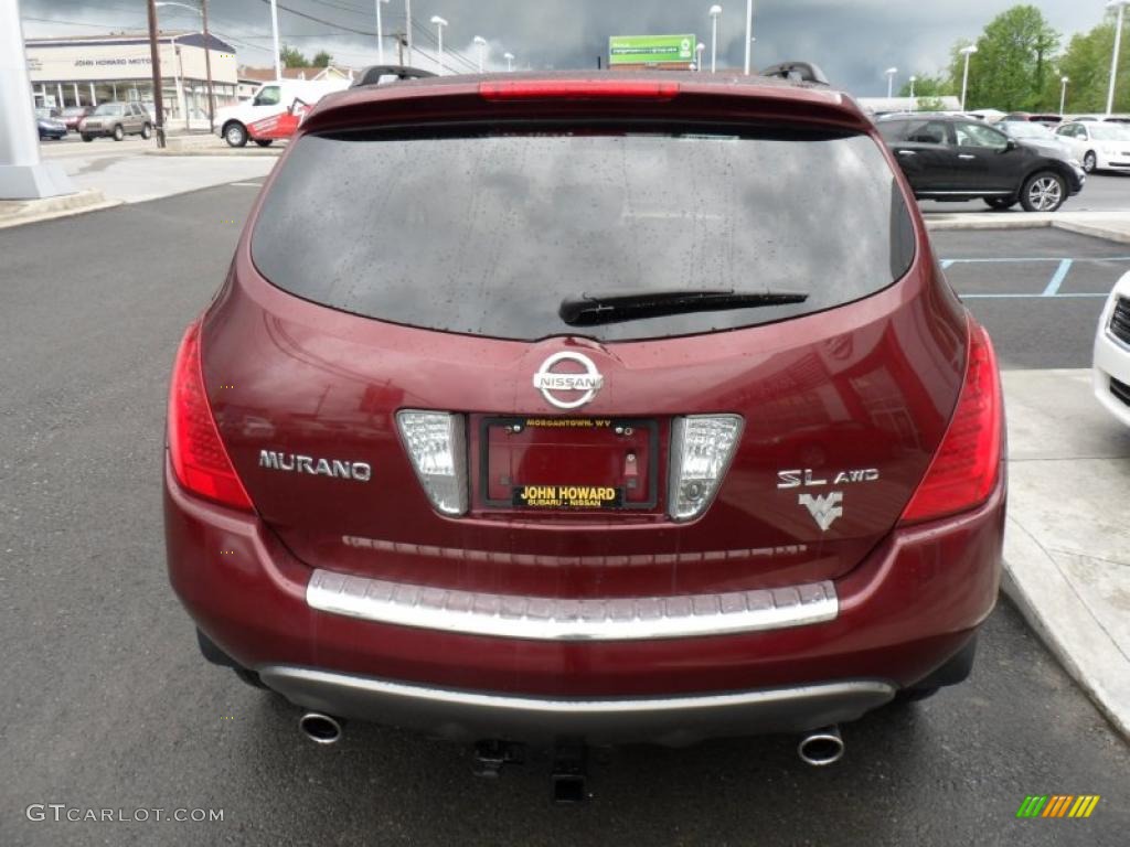 2007 Murano SL AWD - Merlot Pearl / Cafe Latte photo #8