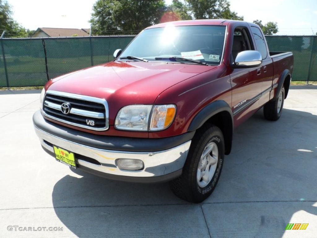 2001 Tundra SR5 TRD Extended Cab 4x4 - Sunfire Red Pearl / Gray photo #7