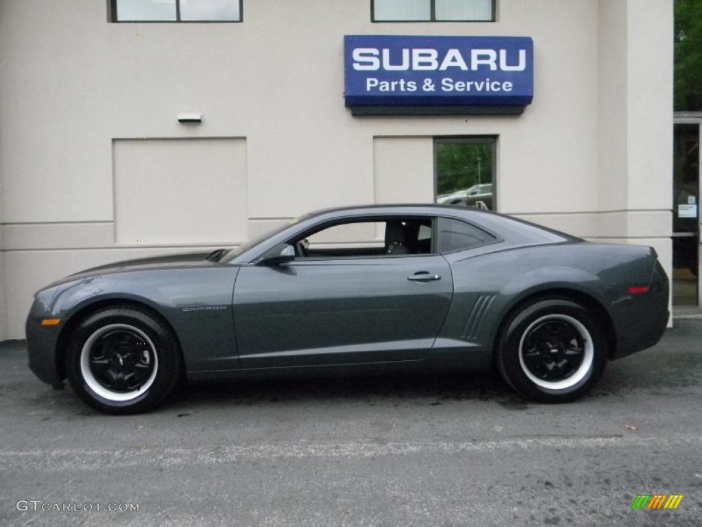 2010 Camaro LS Coupe - Cyber Gray Metallic / Black photo #4