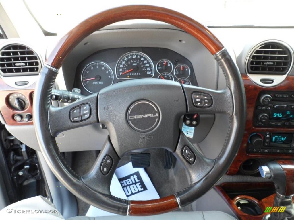 2006 GMC Envoy Denali Light Gray Steering Wheel Photo #49476555