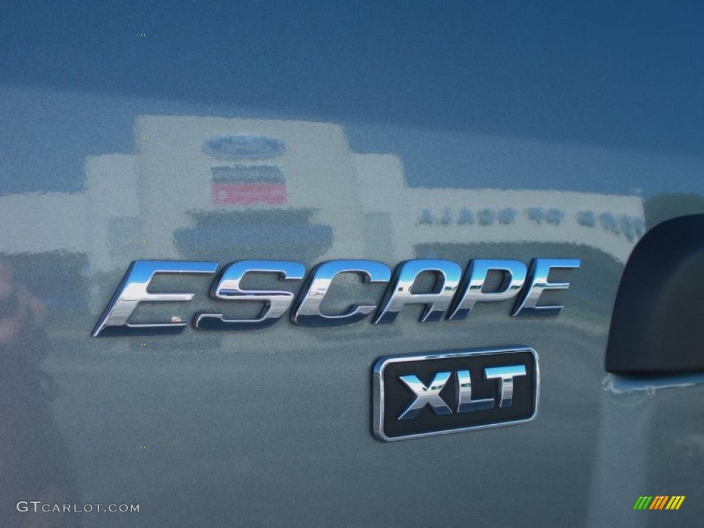 2007 Escape XLT V6 - Titanium Green Metallic / Medium/Dark Flint photo #9