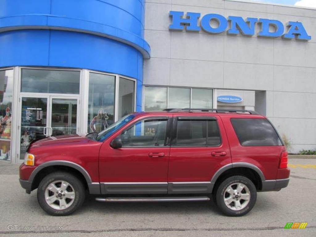 2003 Explorer XLT 4x4 - Redfire Metallic / Graphite Grey photo #3