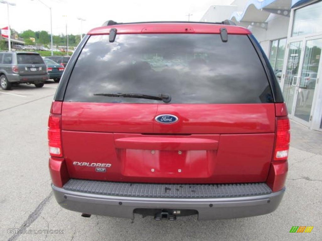 2003 Explorer XLT 4x4 - Redfire Metallic / Graphite Grey photo #5