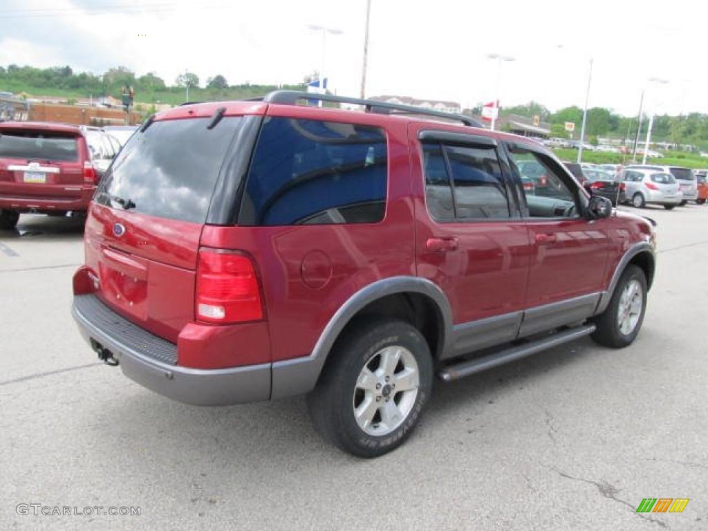 2003 Explorer XLT 4x4 - Redfire Metallic / Graphite Grey photo #6