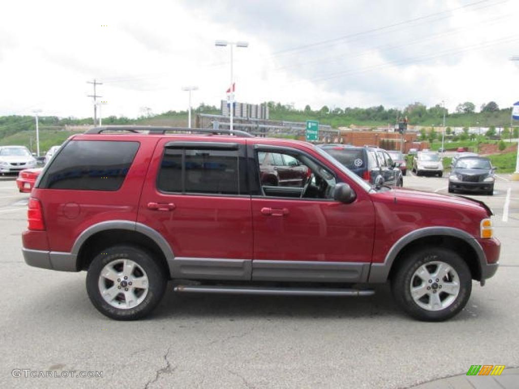 2003 Explorer XLT 4x4 - Redfire Metallic / Graphite Grey photo #7