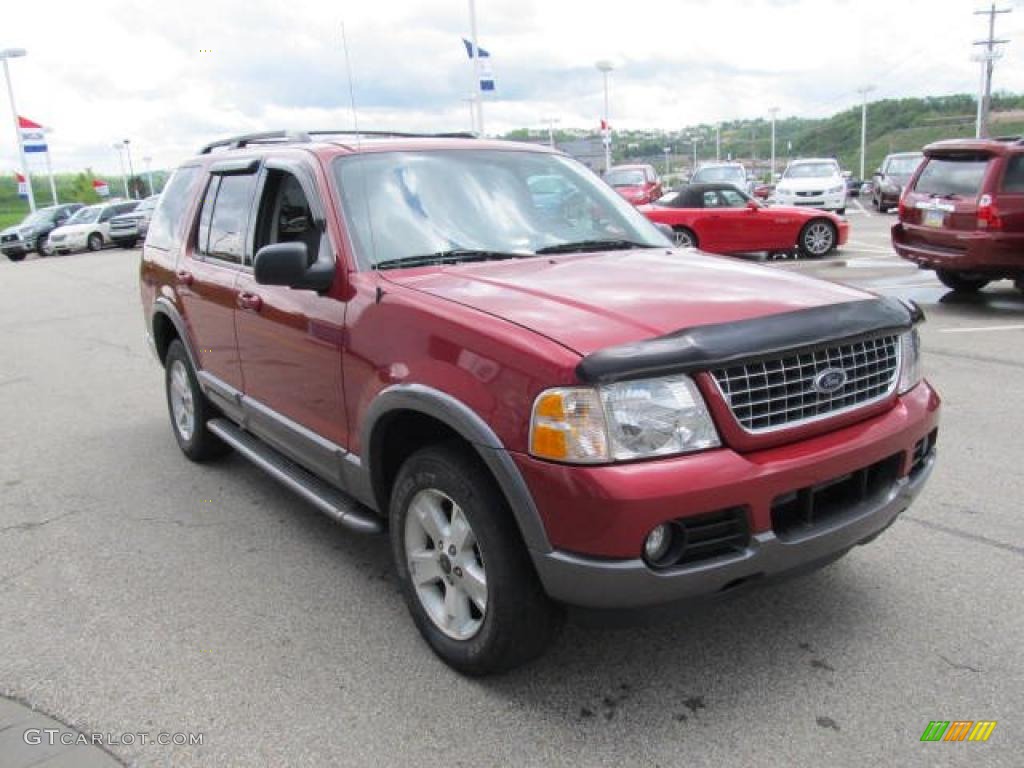 2003 Explorer XLT 4x4 - Redfire Metallic / Graphite Grey photo #8
