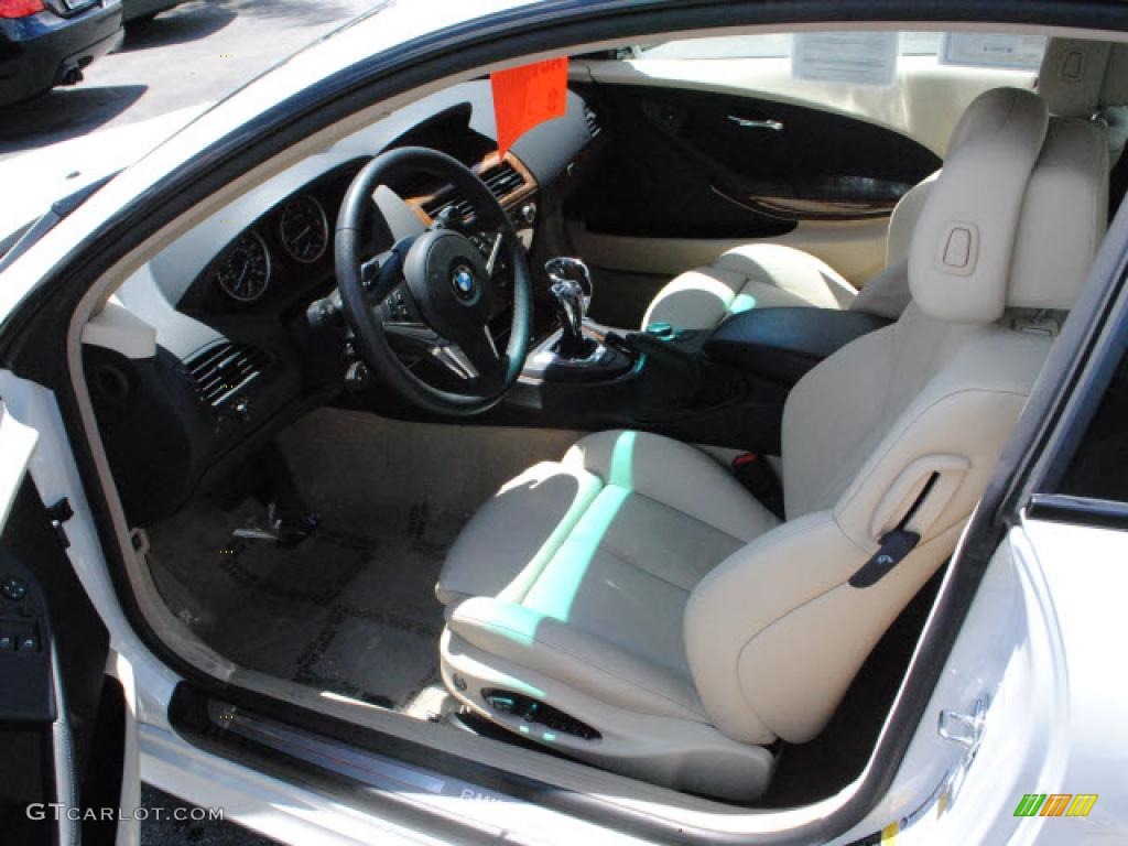 Cream Beige Interior 2008 BMW 6 Series 650i Coupe Photo #49481595