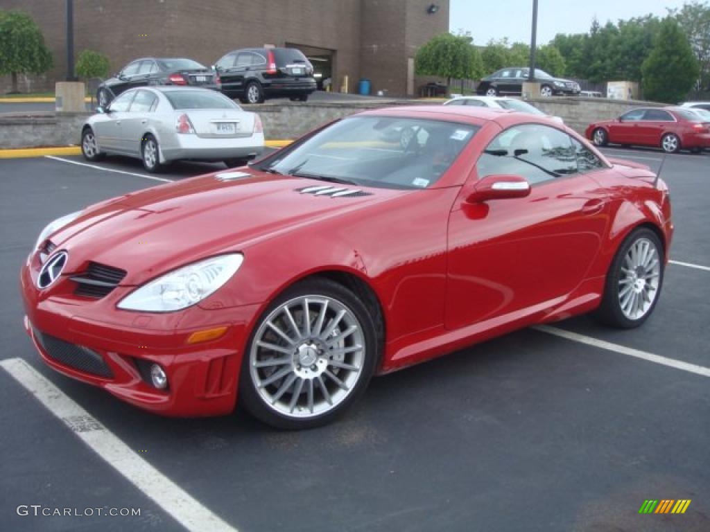 2008 SLK 55 AMG Roadster - Mars Red / Black photo #1