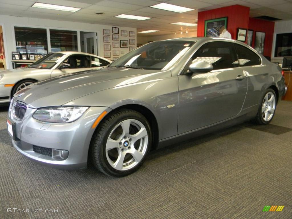 2008 3 Series 328xi Coupe - Space Grey Metallic / Black photo #1