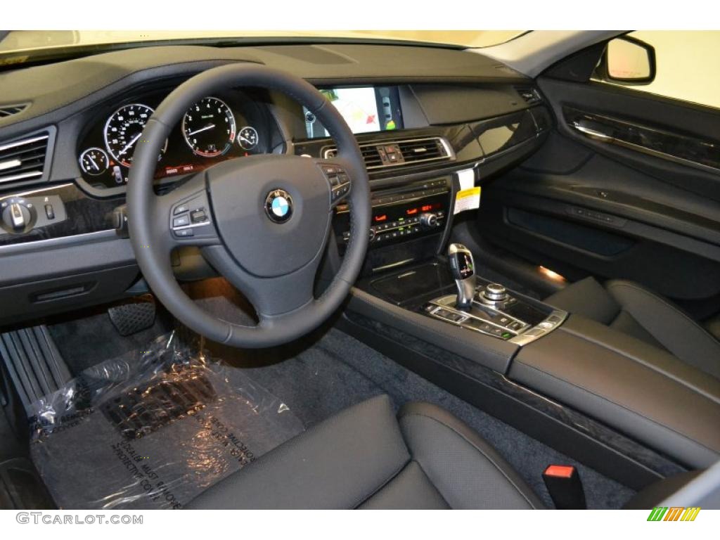 Black Nappa Leather Interior 2011 BMW 7 Series 750Li Sedan Photo #49486956