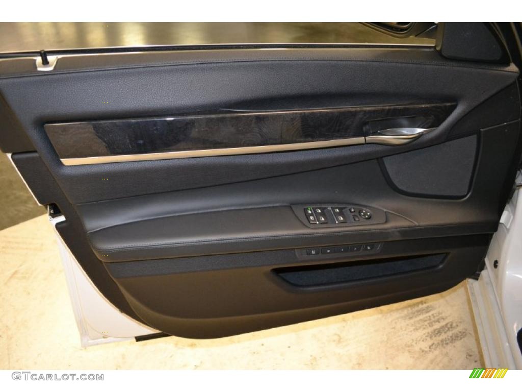 2011 BMW 7 Series 750Li Sedan Black Nappa Leather Door Panel Photo #49487028